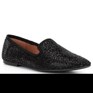 Copper Key Glitz rhinestone loafers black size 6